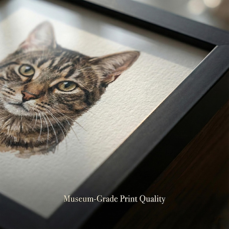 Custom Dog Portrait From Photo, Pet Memorial Gift, Personalized Dog Mom Art, Modern Print image 4