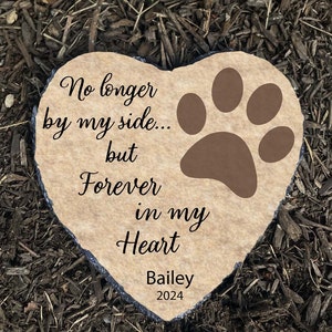 Dog Memorial Stone, Personalized Loss of Dog Sympathy Gift Paw Print Headstone SD-09