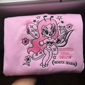 Sudadera Temporada Bichota, Suéter Manana Sera Bonito bordado, Sudadera Bordada Manana Sera Bonito manana sera bonito Karol G