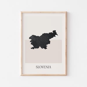 Slovenia Map Poster, Slovenia Print, Slovenia Map Print Minimalist Boho Wall Art, Slovenia Art Print Decor For Home or Gift
