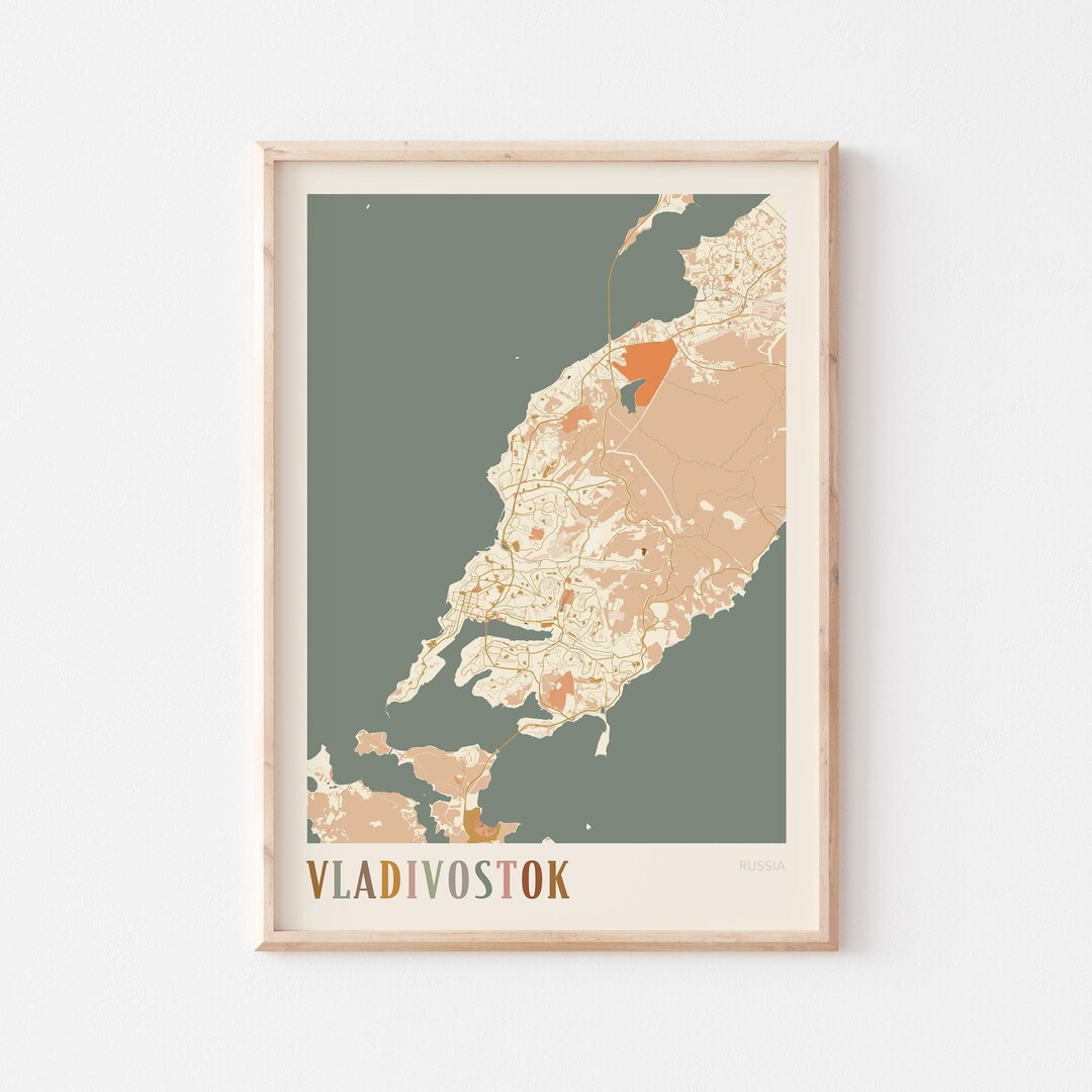 Vladivostok Map Poster, Vladivostok Print, Vladivostok Poster