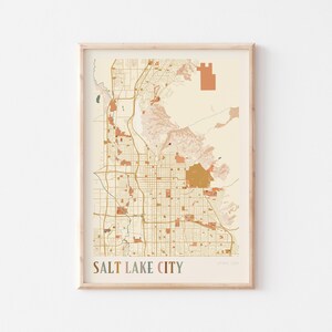 Salt Lake City Map Poster, Salt Lake City Print, Salt Lake City Poster, Salt Lake City Wall Art, Utah, Travel Gift, Boho Decor