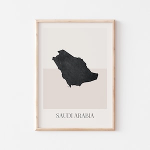 Saudi Arabia Map Poster, Saudi Arabia Print, Saudi Arabia Map Print Minimalist Boho Wall Art, Saudi Arabia Art Print Decor For Home or Gift