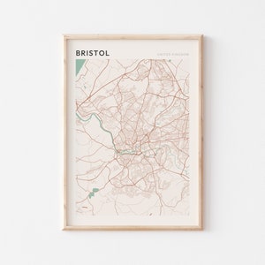 Bristol Karte Poster, Bristol Poster, Bristol Wandkunst, Bristol Druck, Bristol Karte Drucken, Bristol Reise, Vereinigtes Königreich