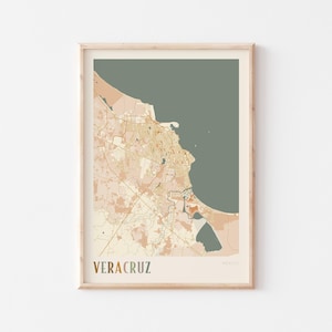 Veracruz Map Poster, Veracruz Print, Veracruz Poster, Veracruz Wall Art, Mexico, Travel Gift, Boho Poster