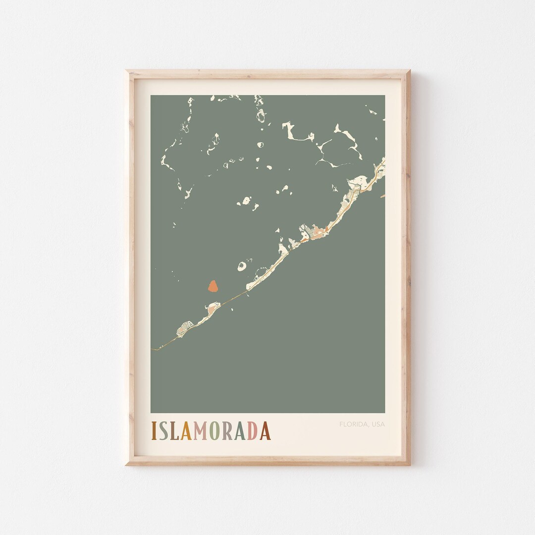 Islamorada Map Poster, Islamorada Print, Islamorada Poster, Islamorada ...