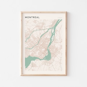 Montreal Map Poster, Montreal Wall Art, Montreal City Map, Montreal Poster, Montreal Print, Montreal Travel, Montreal Canada, Quebec Map
