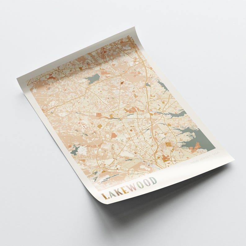 Lakewood Map Poster, Lakewood Print, Lakewood Poster, Lakewood Wall Art ...