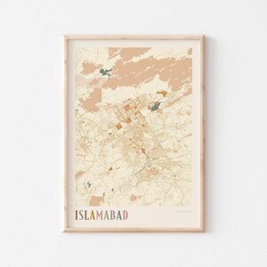 Islamabad Map Poster, Islamabad Print, Islamabad Poster, Islamabad Wall Art, Pakistan, Travel Gift, Boho Wall Art