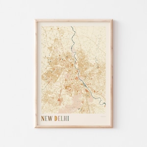 Neu-Delhi Karte Poster, Neu-Delhi Print, Neu-Delhi Poster, Neu-Delhi Wandkunst, Indien, Reisegeschenk, Boho Wandkunst