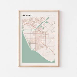 Oxnard Map Poster, Oxnard Print, Oxnard Poster, Oxnard Wall Art, California, Travel Gift, Farmhouse Wall Decor, Gift for Real Estate Agent