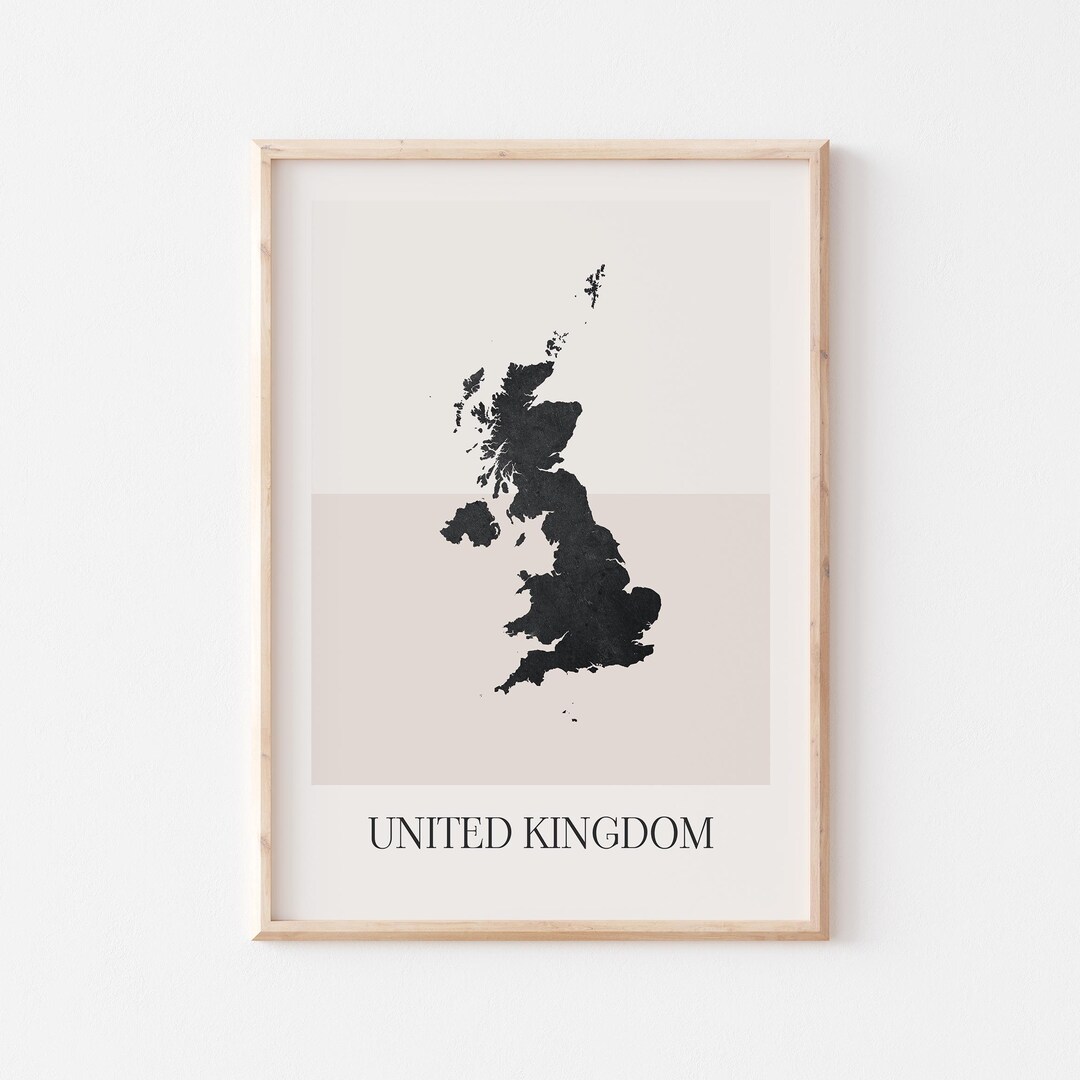 United Kingdom Map Poster, United Kingdom Print, United Kingdom Map ...