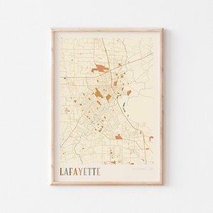 Lafayette Map Poster, Lafayette Print, Lafayette Poster, Lafayette Wall Art, Louisiana, Travel Gift, Boho Print