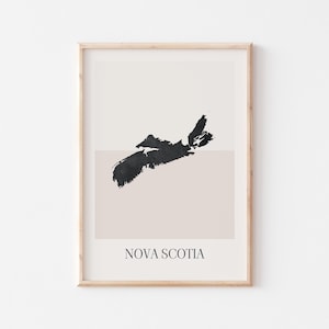 Nova Scotia Map Poster, Nova Scotia Print, Nova Scotia Map Print Minimalist Boho Wall Art, Nova Scotia Canada Print Decor For Home or Gift