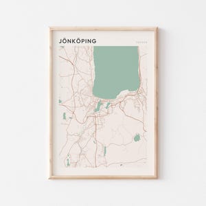 Poster della mappa Jonkoping, stampa Jonkoping, poster Jonkoping, arte murale Jonkoping, Svezia, regalo di viaggio, stampa minimalista