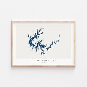 Laurel River Lake, Laurel River Lake Druck, Laurel River Lake Poster, Laurel River Lake Kunst, Lake Wandkunst, See Karte Druck, Kentucky
