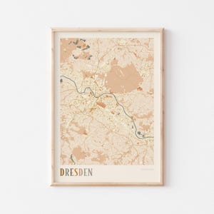 Dresden Map Poster, Dresden Print, Dresden Poster, Dresden Wall Art, Germany, Travel Gift, Boho Decor