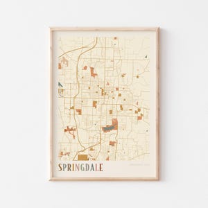 Springdale Map Poster, Springdale Print, Springdale Poster, Springdale Wall Art, Arkansas, Travel Gift, Boho Wall Art, Christmas Gift