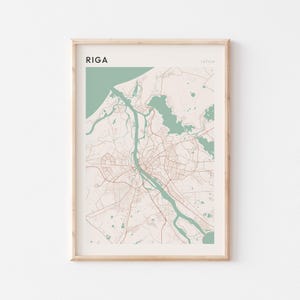 Riga Map Poster, Riga Print, Riga Poster, Riga Wall Art, Latvia, Travel Gift, Farmhouse Art
