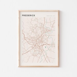 Friedrich Karte Poster, Friedrich Druck, Friedrich Poster, Friedrich Wandkunst, Maryland, Reisegeschenk, minimalistische Kunst