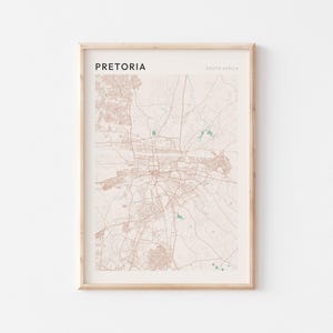 Pretoria Map Poster, Pretoria Print, Pretoria Poster, Pretoria Wall Art, South Africa, Travel Gift, Minimalist Art