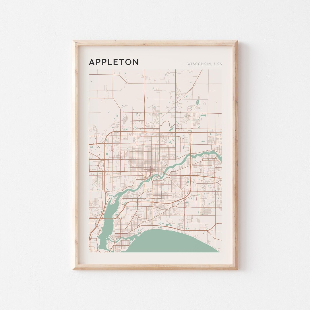 Appleton Map Poster, Appleton Print, Appleton Poster, Appleton Wall Art ...