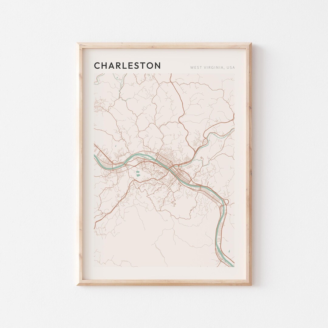 Charleston Map Poster, Charleston Print, Charleston Poster, Charleston ...