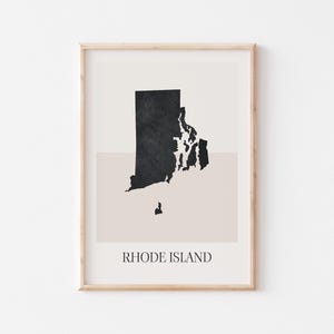 Rhode Island Map Poster, Rhode Island Print, Rhode Island Map Print Minimalistische Boho Wandkunst, Rhode Island Art Print Decor für Zuhause oder Geschenk