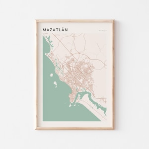 Mazatlan Map Poster, Mazatlan Print, Mazatlan Poster, Mazatlan Wall Art, Mexico, Travel Gift, Farmhouse Wall Decor