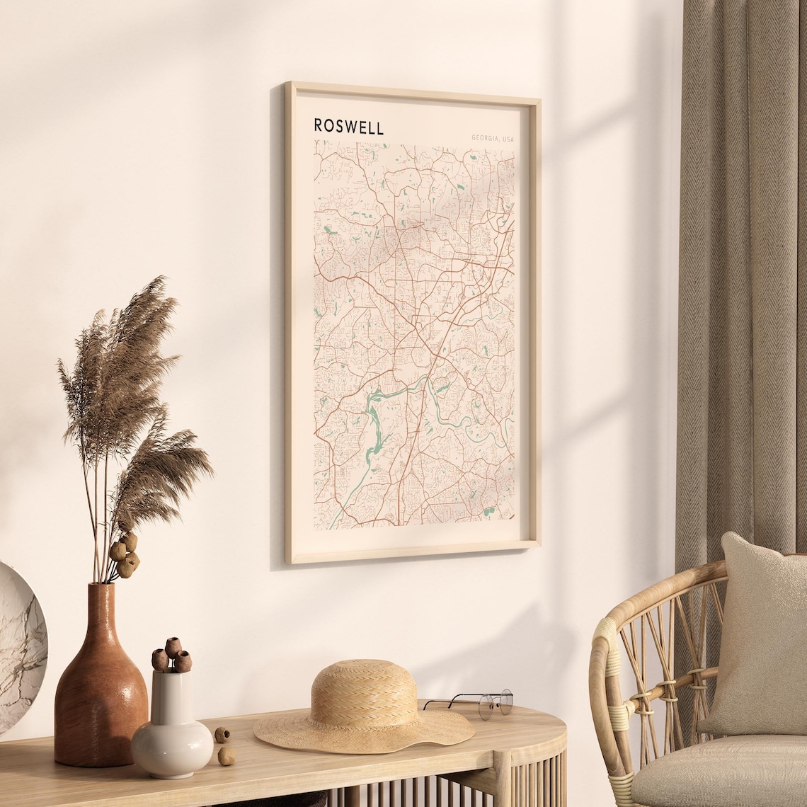 Rodwell Map Roswell Map Poster, Roswell Print, Roswell Poster, Roswell Wall Art ...