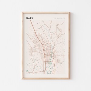 Napa Map Poster, Napa Print, Napa Poster, Napa Wall Art, California, Travel Gift, Farmhouse Wall Decor, Gift for Roommate