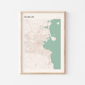 Dublin Map Poster, Dublin Wall Art, Dublin City Map, Dublin Poster, Dublin Map Print, Dublin Print, Dublin Ireland, Dublin Print