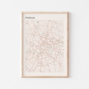 Padua Map Poster, Padua Print, Padua Poster, Padua Wall Art, Italy, Travel Gift, Scandi Poster