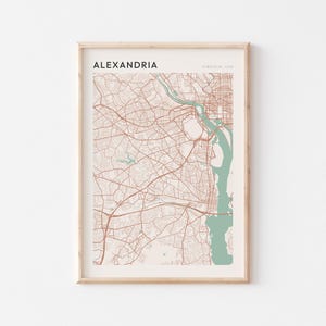 Alexandria Map Poster, Alexandria Print, Alexandria Poster, Alexandria Wall Art, Virginia, Travel Gift, Scandi Wall Art