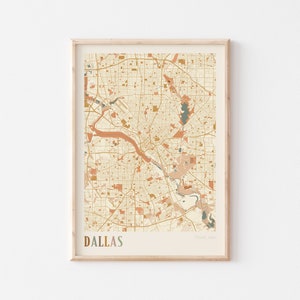 Dallas Map Poster, Dallas Wall Art, Dallas City Map, Dallas Print, Dallas Poster, Dallas Texas United States, Dallas Texas, Boho Wall Art