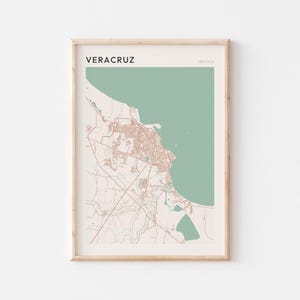 Veracruz Map Poster, Veracruz Print, Veracruz Poster, Veracruz Wall Art, Mexico, Travel Gift, Farmhouse Wall Decor