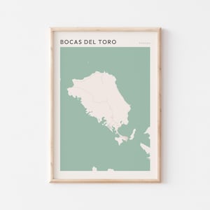 Affiche de carte de Bocas del Toro, impression de Bocas del Toro, affiche de Bocas del Toro, art mural Bocas del Toro, Panama, cadeau de voyage, décoration murale de ferme