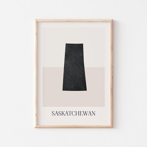 Póster con mapa de Saskatchewan, impresión de Saskatchewan, impresión de mapa de Saskatchewan, arte de pared bohemio minimalista, impresión artística de Saskatchewan, Canadá, decoración para regalo