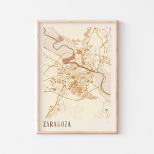 Zaragoza Karte Poster, Zaragoza Wandkunst, Zaragoza Poster, Zaragoza Wandkunst, Spanien, Reise Geschenk, Boho Print