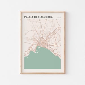Palma de Mallorca Karte Poster, Palma de Mallorca Druck, Palma de Mallorca Poster, Palma de Mallorca Wandkunst, Spanien, Reise, Minimalistischer Druck