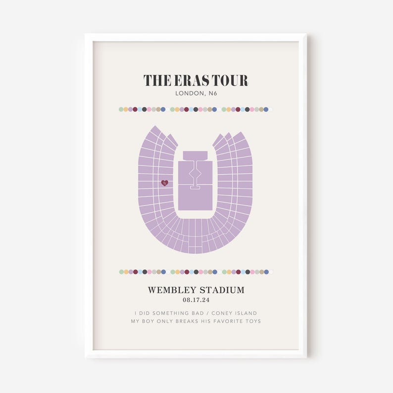 Any Stadium Eras Tour Poster, Eras Tour Stadium Poster, the Eras Tour ...