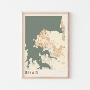Darwin Map Poster, Darwin Wall Art, Darwin Map, Darwin Poster, Darwin Print, Darwin Print, Darwin Australia, Boho Wall Art