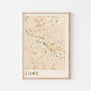 Bremen Map Poster, Bremen Print, Bremen Poster, Bremen Wall Art, Germany, Travel Gift, Boho Decor