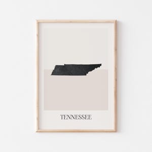 Tennessee Map Poster, Tennessee Print, Tennessee Map Print Minimalist Boho Wall Art, Tennessee Art Print Decor For Home or Gift