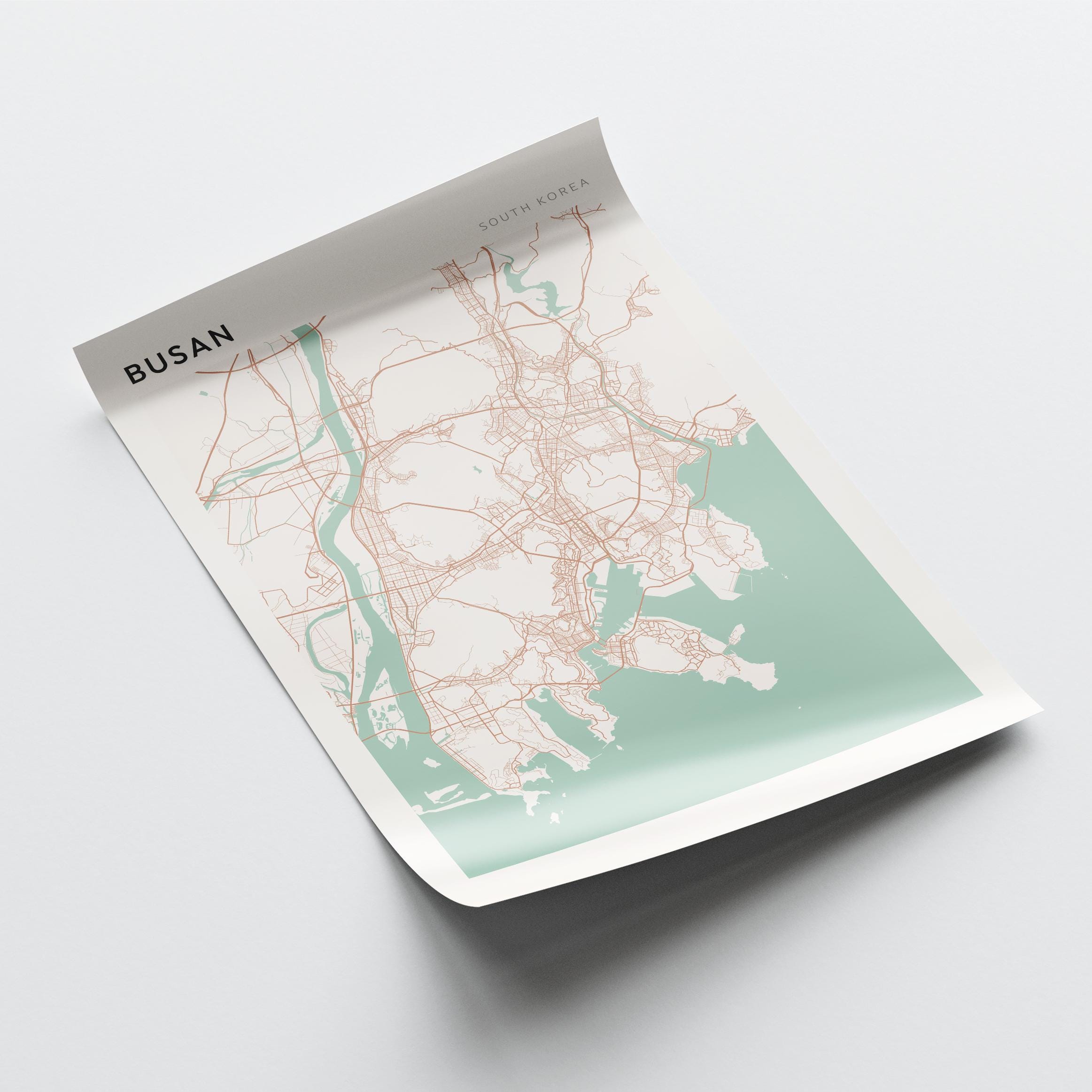 Busan Map Poster, Busan Print, Busan Poster, Busan Wall Art, South ...