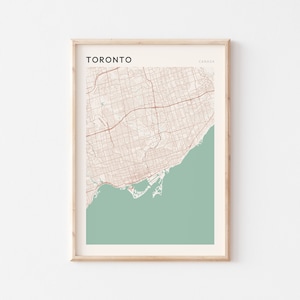 Toronto Map Poster, Toronto Wall Art, Toronto City Map, Toronto Poster, Toronto Art Print, Toronto Travel Map, Toronto Canada, Ontario Map