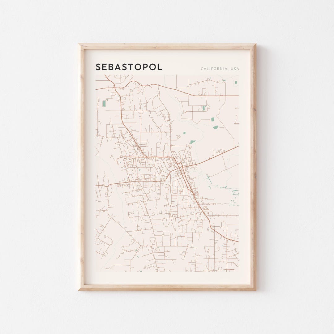 Sebastopol Street Map.pdf Sebastopol Map Poster, Sebastopol Print, Sebastopol Poster, Sebastopol ...