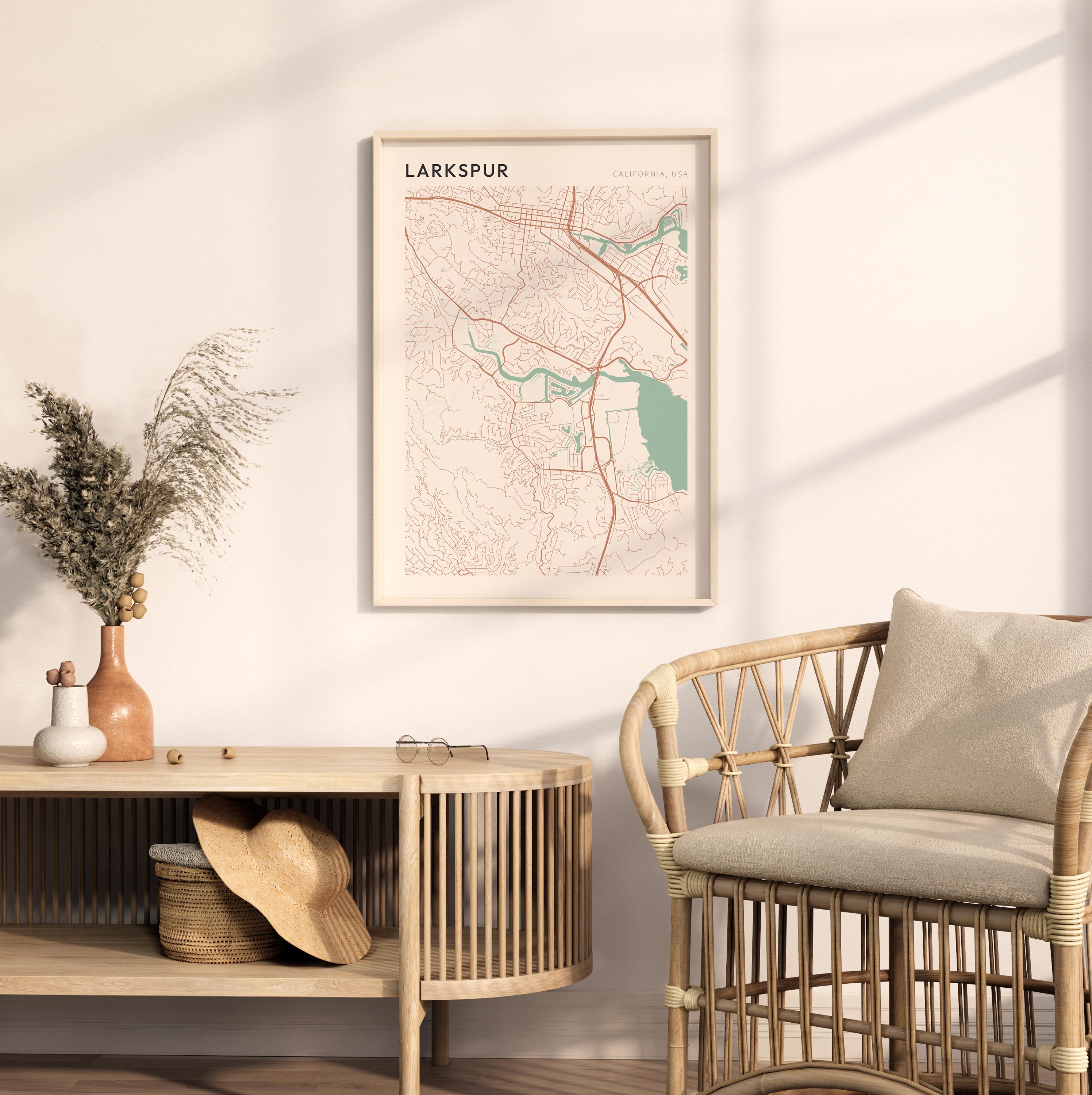 Larkspur Map Poster Larkspur Print Larkspur Poster Larkspur Wall Art Il Abgx 