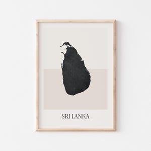 Sri Lanka Map Poster, Sri Lanka Print, Sri Lanka Map Print Minimalist Boho Wall Art, Sri Lanka Art Print Decor For Home or Gift