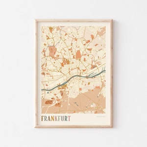 Frankfurt Map Poster, Frankfurt Poster, Frankfurt Wall Art, Frankfurt City Map, Frankfurt Travel Print, Frankfurt Germany, Boho Wall Art